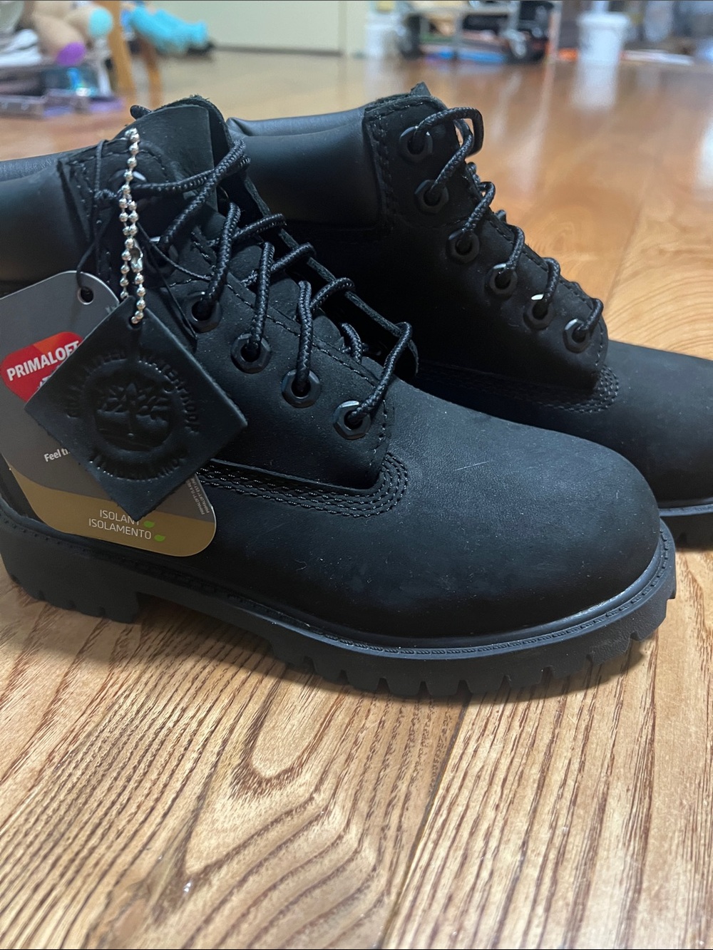 Timberland Kids Black Lace-Up Waterproof Boots